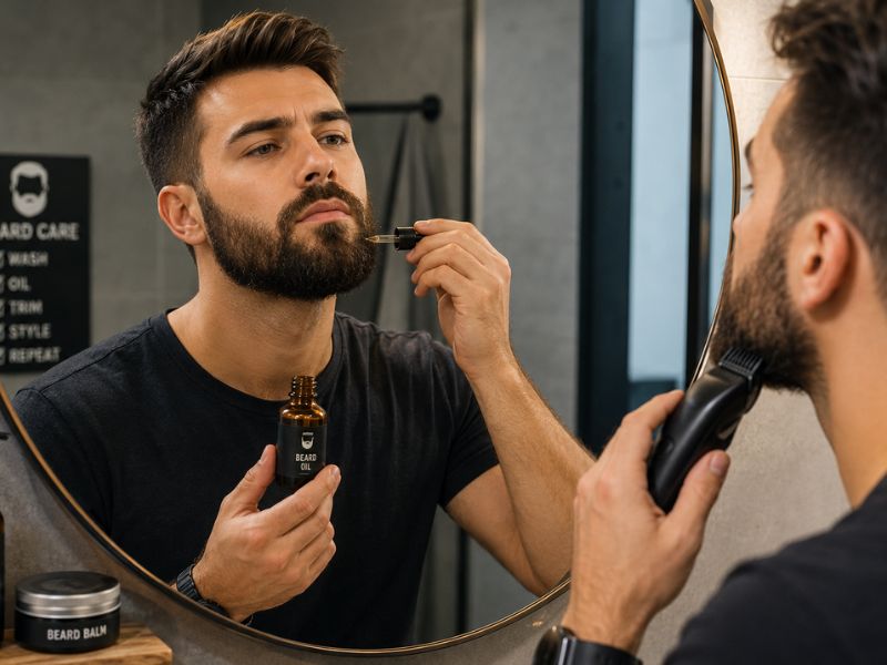 daily beard grooming routine for men