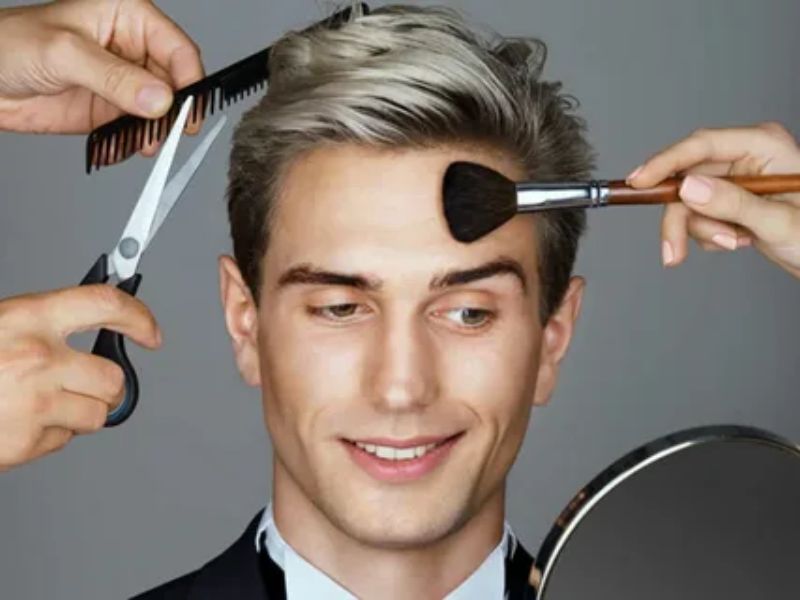 “Daily hair care routine for men with long hair”
