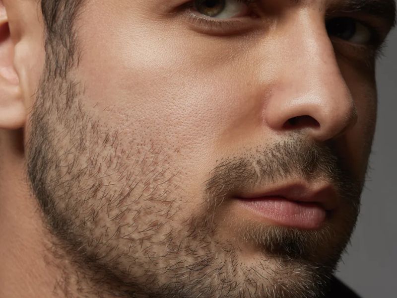 light stubble beard style for men