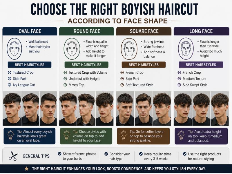 Best boyish hairstyles for different male face shapes