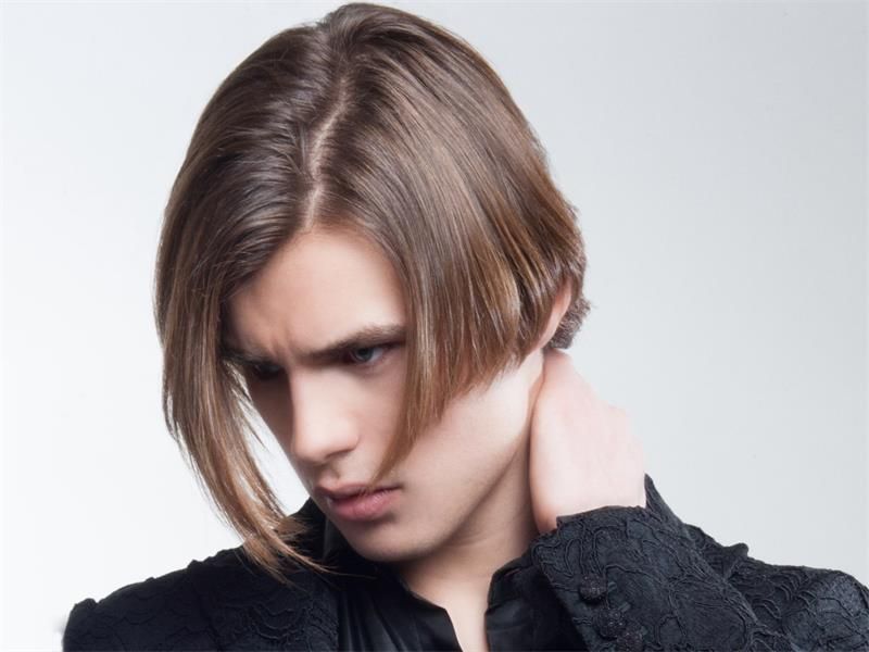 Classic bob haircut for boys showing balanced hair length