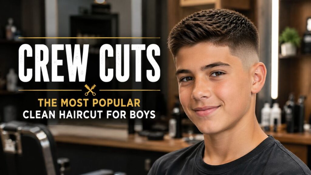 Crew cuts hairstyle for boys with clean and modern look