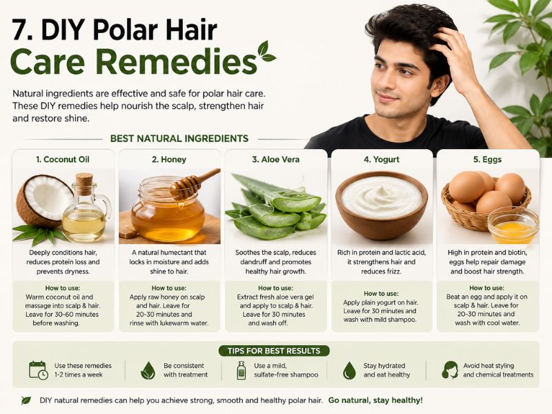 Natural ingredients for DIY polar hair care remedies