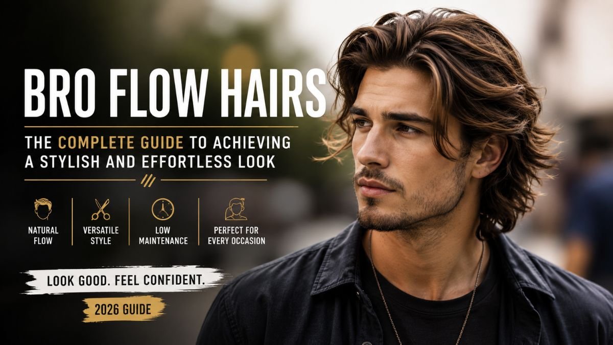 Modern bro flow hair hairstyle for men with natural medium-length hair
