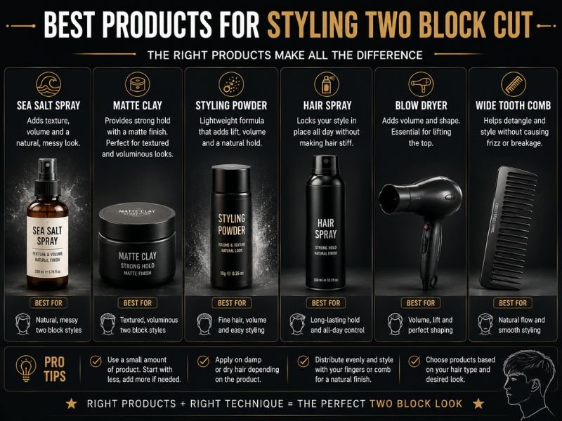 Best products for styling a two block haircut