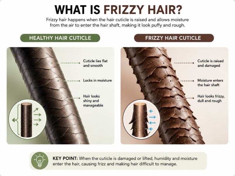 frizzy hair cuticle comparison