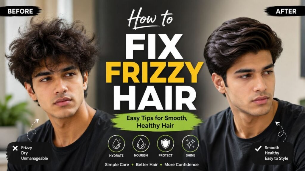 How to Fix Frizzy Hair naturally before and after results for men