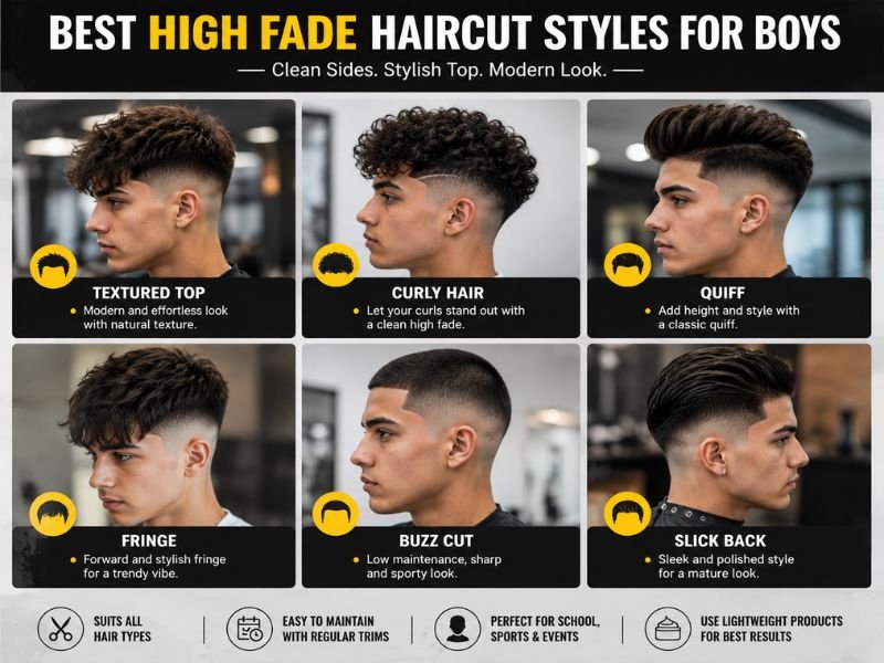 High fade haircut styles for boys