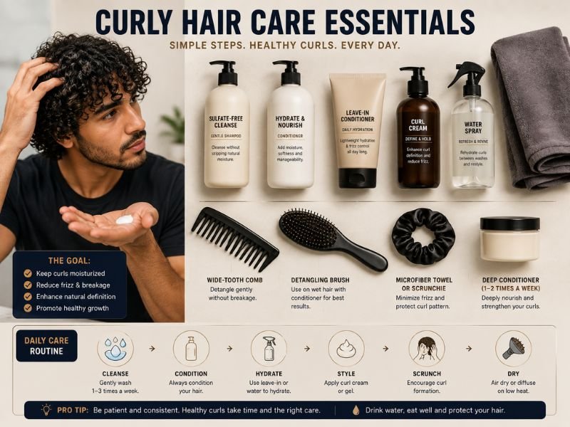Essential curly hair care products for healthy curls