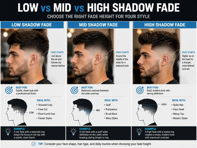 Low vs mid vs high shadow fade