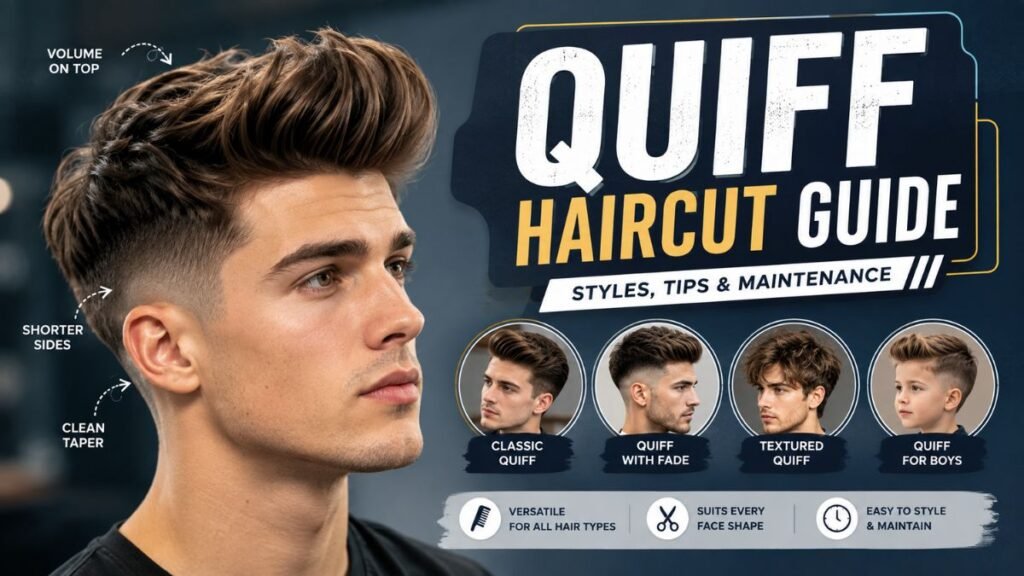 Classic quiff haircut with volume