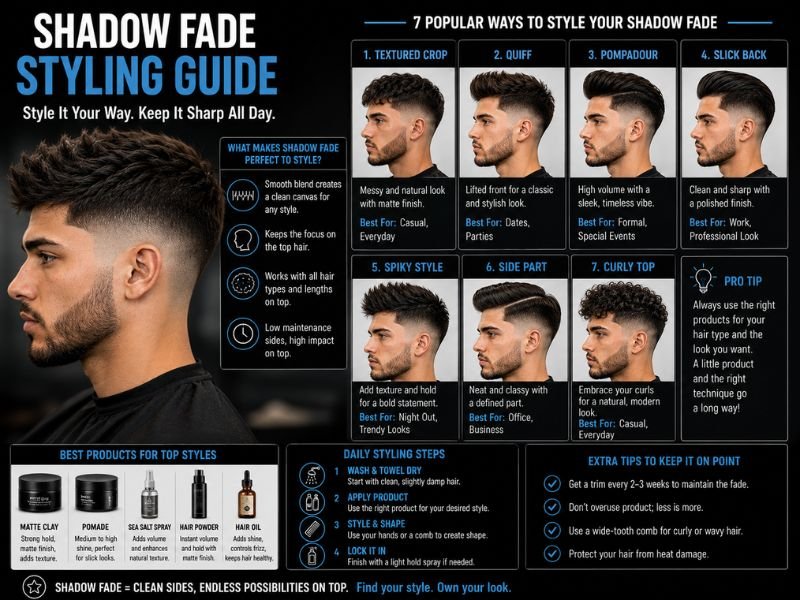 Barber creating a shadow fade haircut