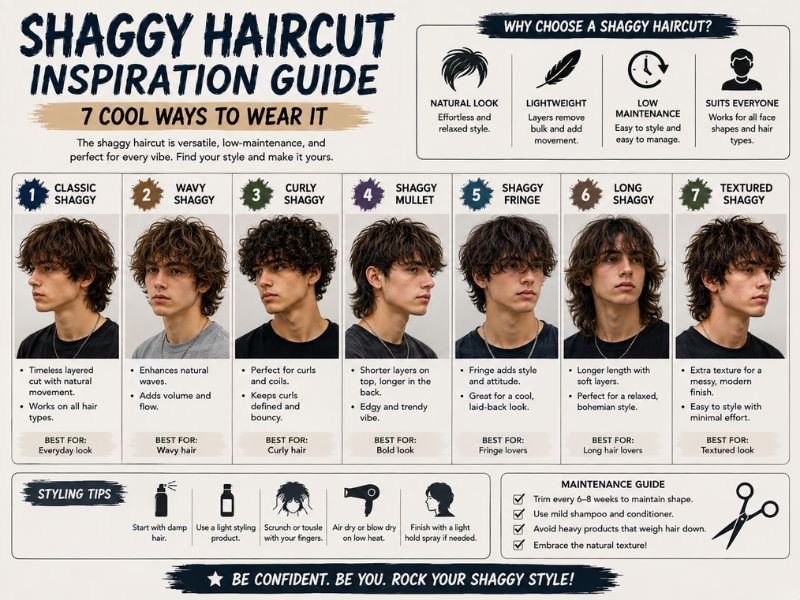 Shaggy haircut vs wolf cut comparison for boys
