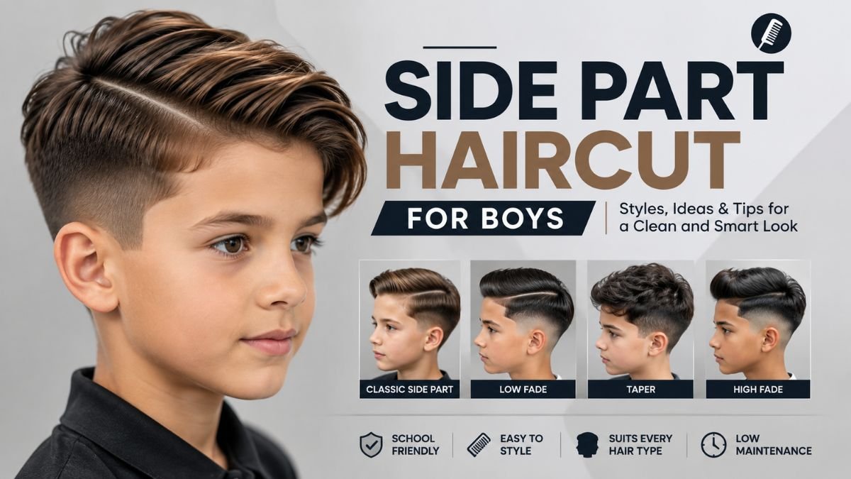 Side part haircut for boys