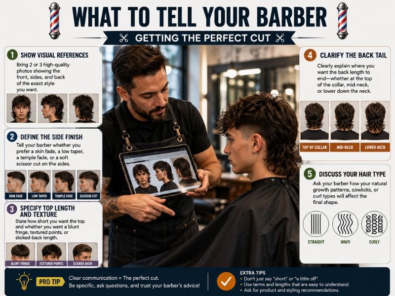 What to tell your barber when getting a modern mullet haircut