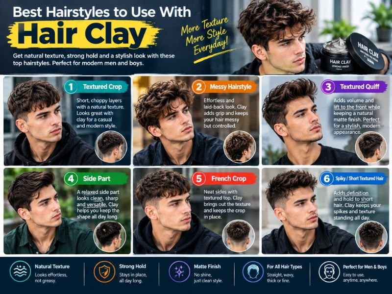 Best men's hairstyles to style with hair clay