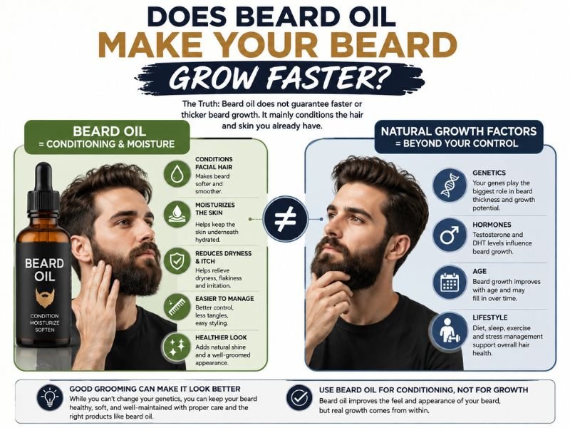 Beard oil conditioning versus natural beard growth factors