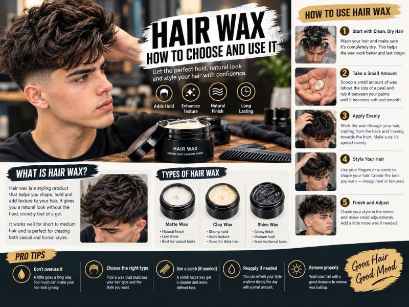 Styling an Edgar haircut with hair clay