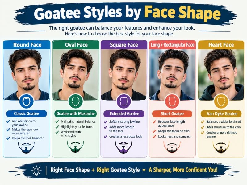 Goatee styles by face shape