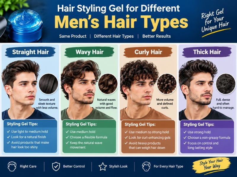 styling gel for different men's hair types