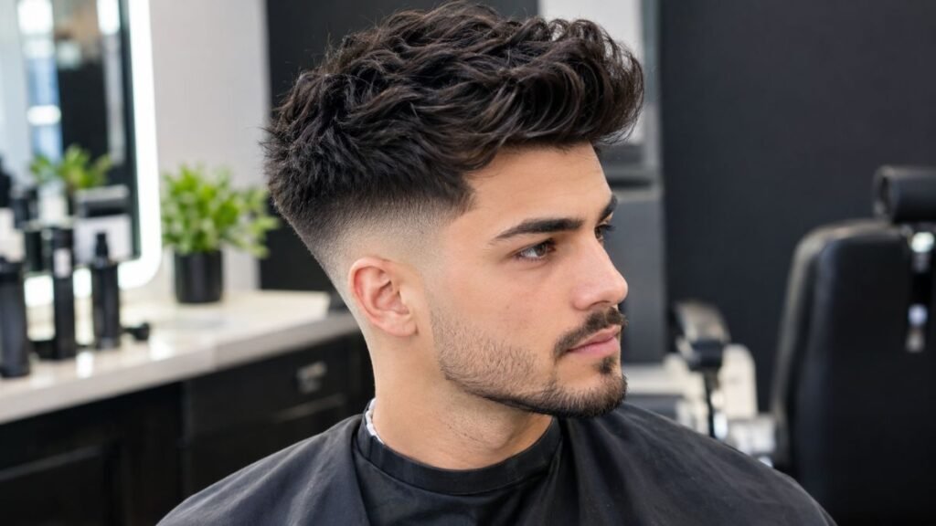 High Taper Fade haircut for men with a clean tapered finish