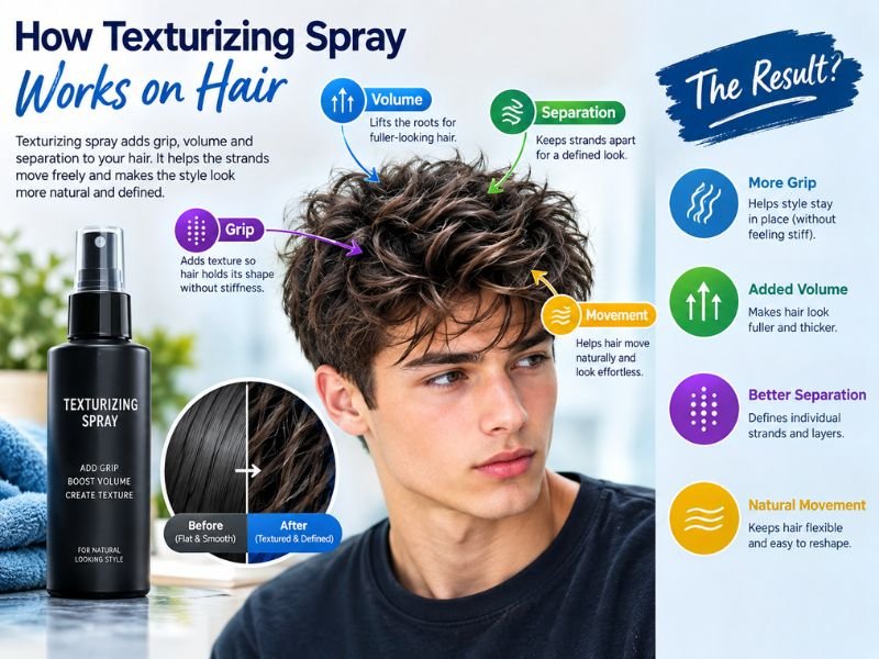 How texturizing spray adds grip volume and separation