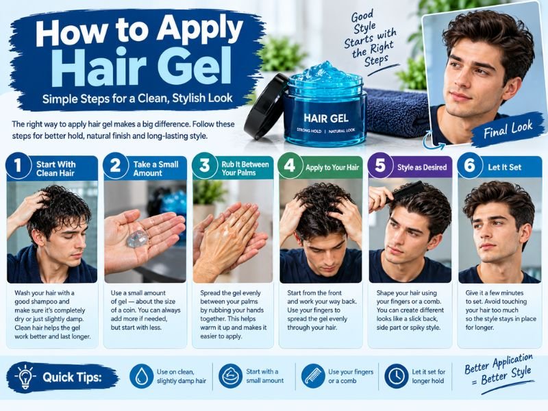 how to apply hair gel correctly to men's hair