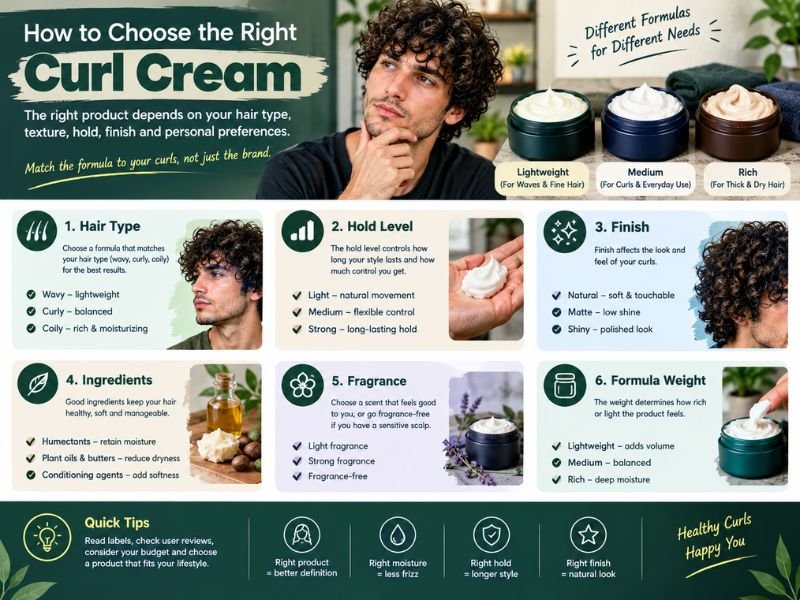 How to choose the right curl cream for men's hair