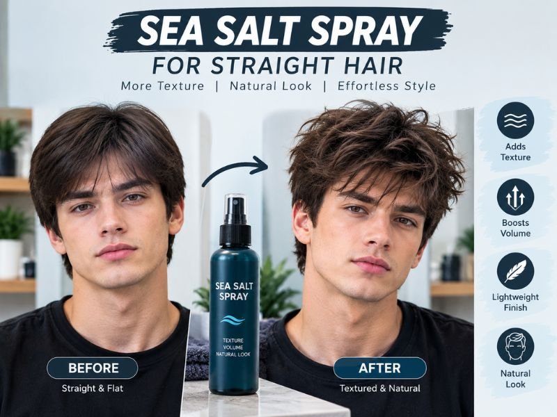 man with straight hair styled with natural texture