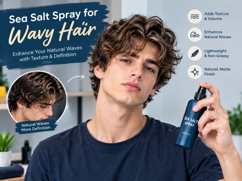 man with natural wavy hair and defined texture
