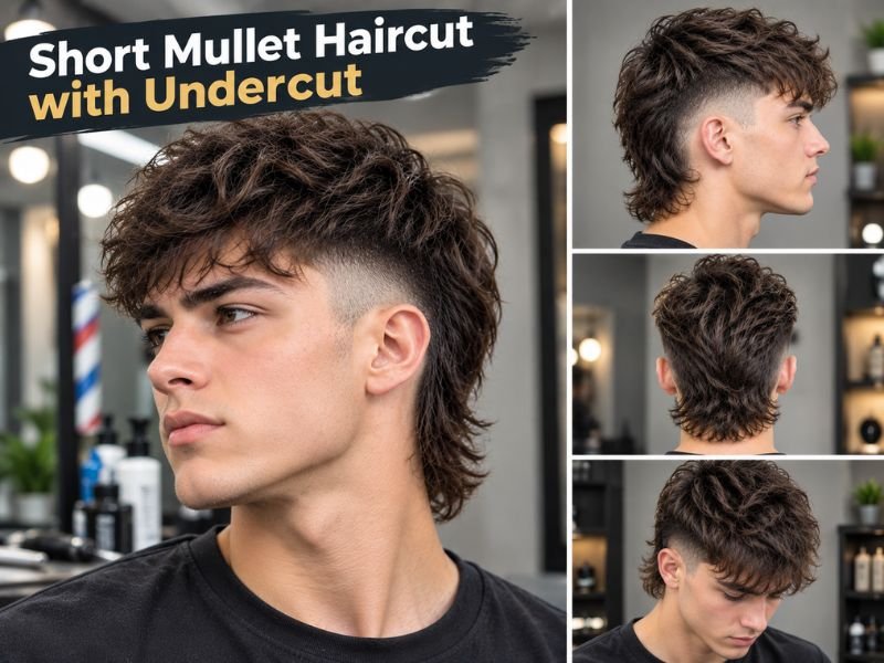 Disconnected short mullet with contrasting short sides