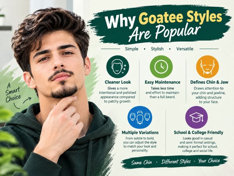 Goatee style benefits infographic